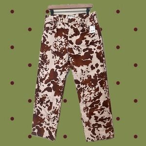 Free People Cow Print Jeans